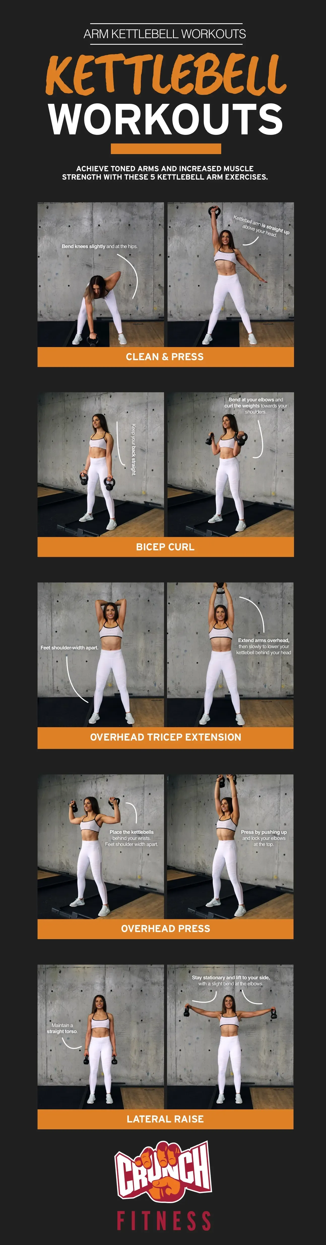 Powerful kettlebell arm and back workout routine