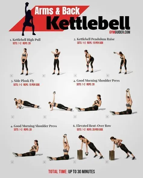 Simple kettlebell arm and chest workout you need