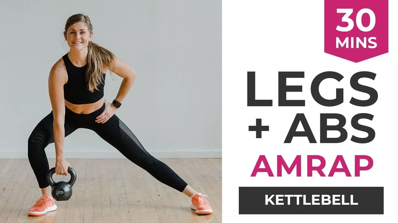 Explosive kettlebell legs and abs workout routine